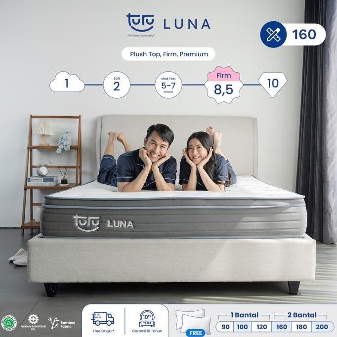 Kasur Busa Premium TURU LUNA Plush Top Natural Latex ukuran 160x200