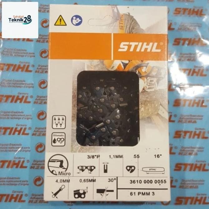 Promo Rantai Bar Chainsaw Stihl Ms 170/180 16"/27T (27 Mata).Rantai Senso Ms 180 16 Inch 27 Mata