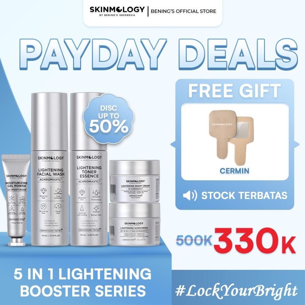 [Promo Diskon] Skinmology  By Bening'S Clinic Indonesia - Paket 5 In 1 Lightening Booster Series - A