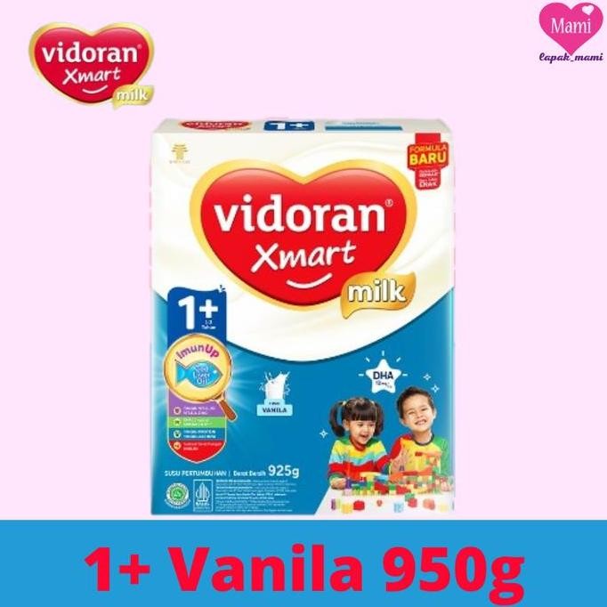 

terbaru vidoran xmart 1+ imunup vanila madu 925gr - susu anak usia 1-3 tahun