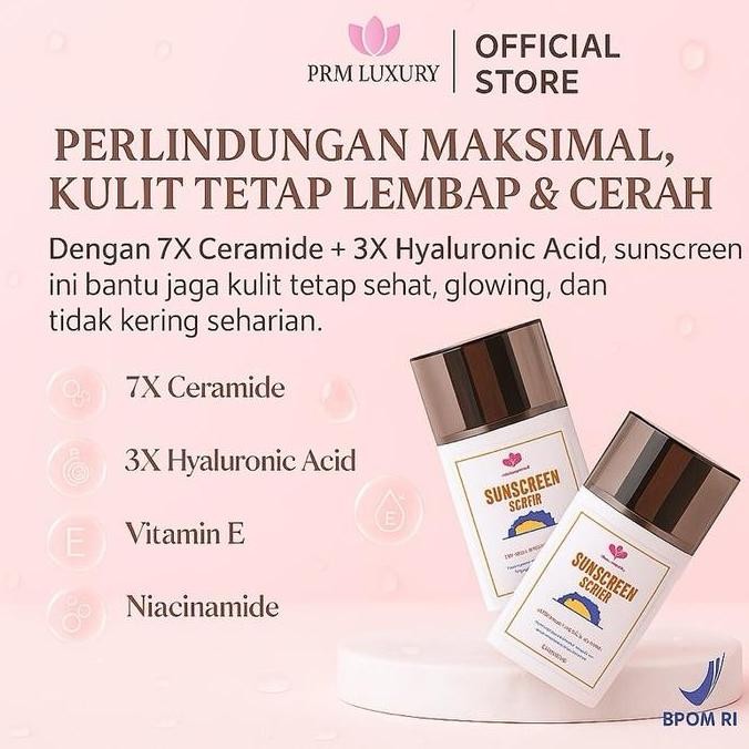 [Promo Diskon] Prm Luxury All Day Glow Tinted Sunscreen Sunscreen Serum Glowing + Moisturizer Spf Am