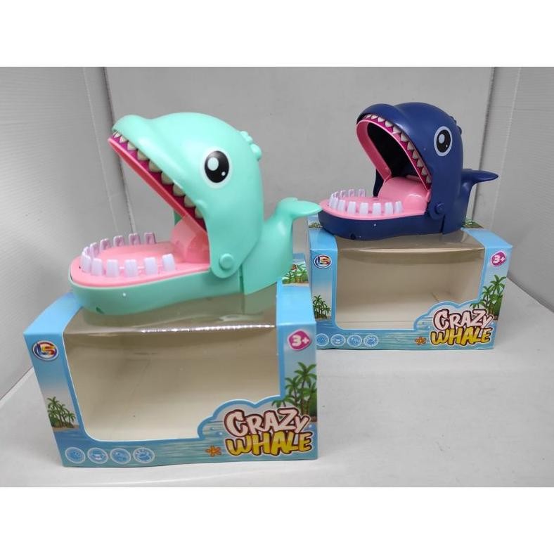 Df-8 Fish Dentist Mainan Anak Whale Gigit Jari Ikan Paus - Mainan Prank Gigit Jari Paus