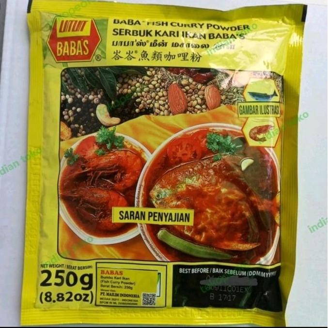 

:>:>:>:>] BABAS FISH CURRY POWDER/BUMBU KARI BUBUK BABAS 250 GRAM