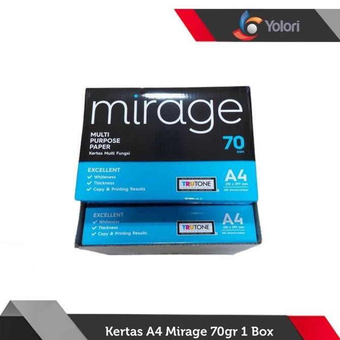 

BEBAS ONGKIR - MIRAGE Kertas HVS A4, 75Gram, 1 Box isi 5 Ream
