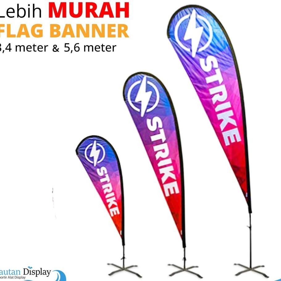 Flag Banner Flying Banner Flag Bendera Standing Umbul Umbul Penyangga Banner Tiang Flag Banner Adver