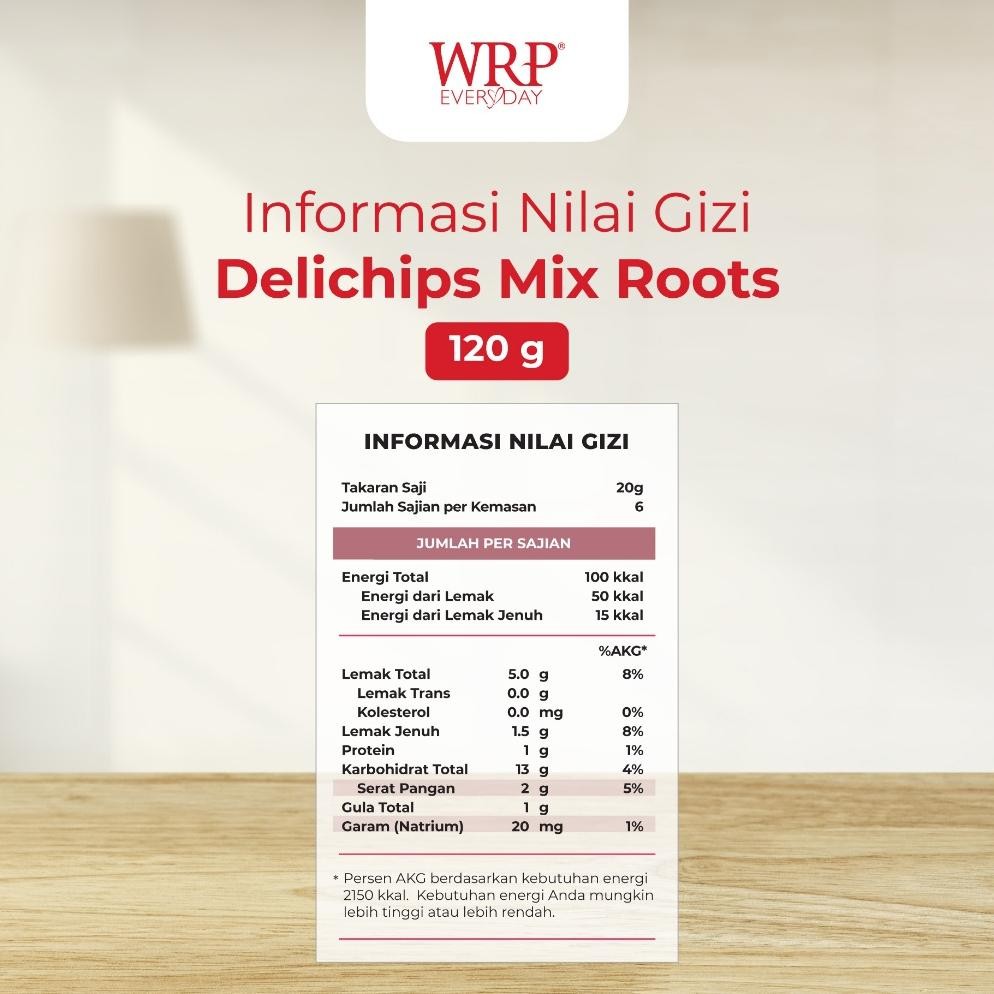 

WRP Delichips Mix Roots Family Pack 120g (Bundle 6) - Camilan Diet