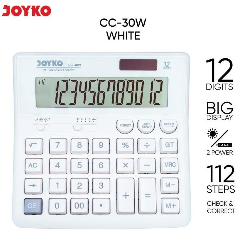 

Kalkulator Che Correct Joyko Cc30W Calculator Desktop Cc30W It Keyboard