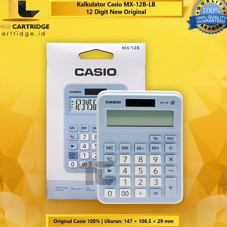 

Calculator Casio Mx12B 12 Dits Desktop Offiice Kalkulator Meja Kantor Garansi Resmi New
