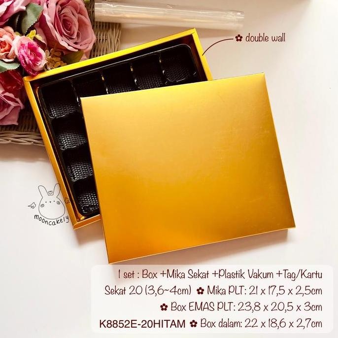

TERBARU - 10pcs Kotak Polos KUNING Mika Sekat K8852| Box Nastar|Lapis|CEK VARIAN