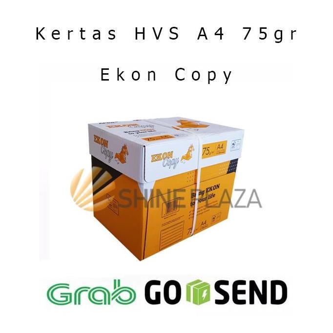 

BEBAS ONGKIR - Kertas HVS A4 75gr Ekon Copy 1 Dus - Khusus Gosend