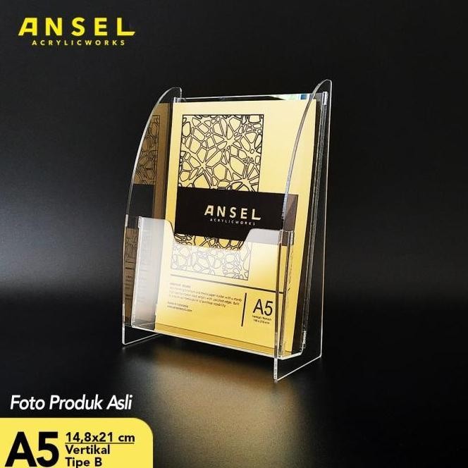 

NEW TEMPAT BROSUR AKRILIK / ACRYLIC FLYER STAND HOLDER - A5 -TIPE B BENING