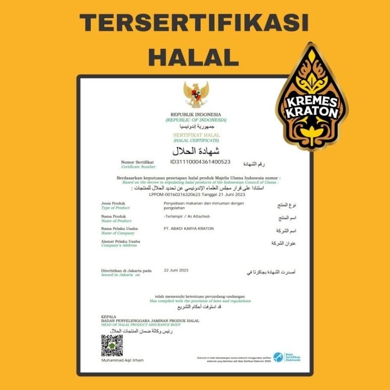 

Kremes Kraton -Paket DuoKremes Pedas Daun Jeruk + Kremes