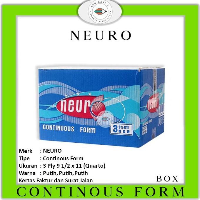 

TERLARIS - Continous Form 91/2 x 11 3 Ply ( K3 Neuro ) NCR / Kertas Komputer