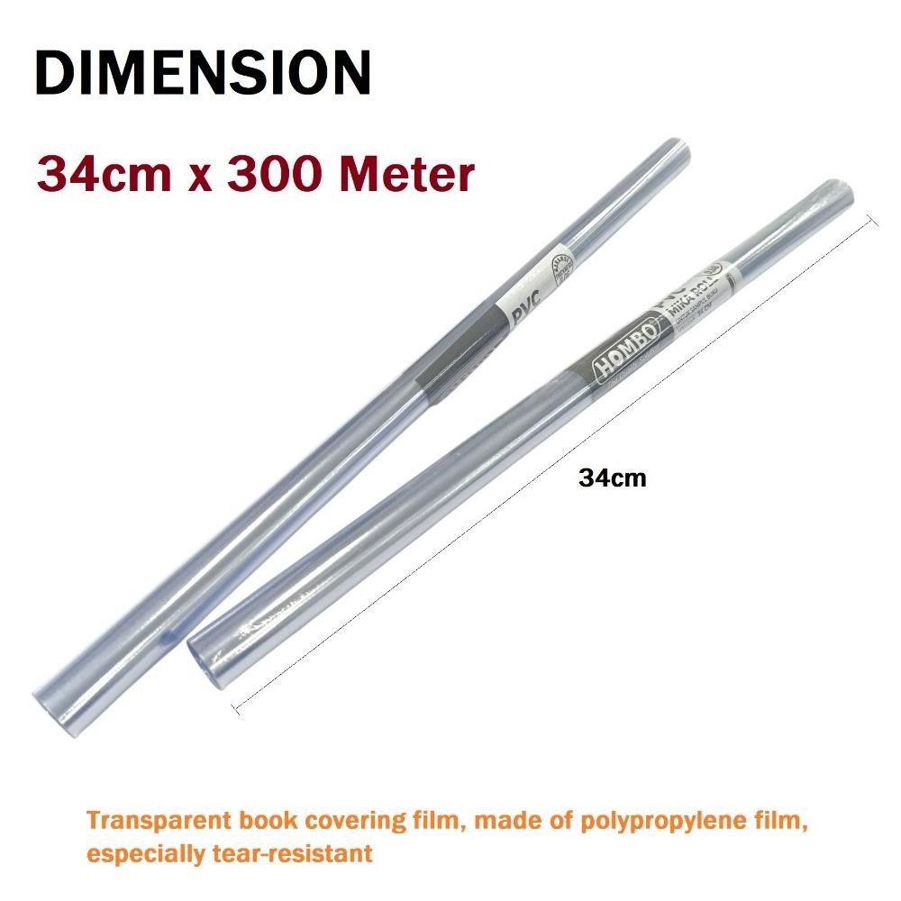 

Sampul Plastik Roll F4 / PVC MIKA Roll / Cover Book Plastic / Sampul Buku Plastik Gulungan 34cm x 300cm
