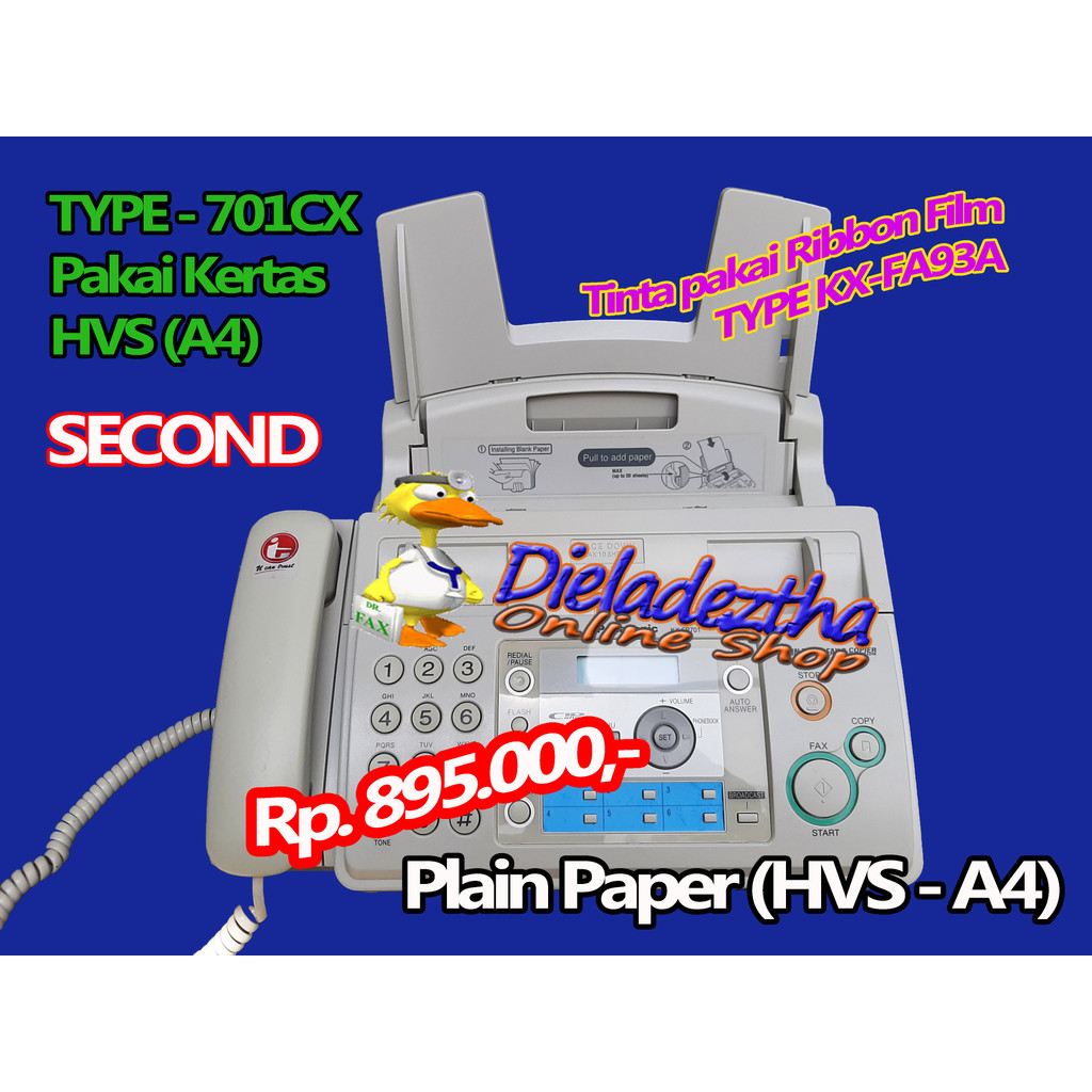 Mesin Fax Panasonic KX-FP Series Second (PLAIN PAPER A4) Kondisi Normal