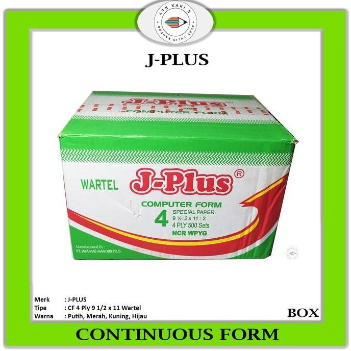 

TERLARIS - Continous Form 91/2 x 11/2 4Ply/2 ( K4 Wartel Jplus )/Kertas Komputer