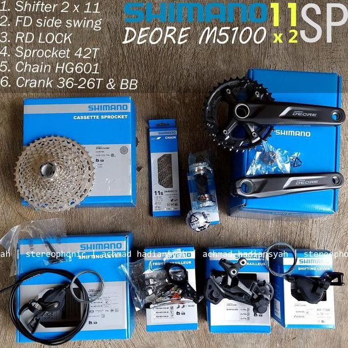 Bnib.. Groupset Shimano Deore M5100 2 X 11 Speed Groupset Deore M5100