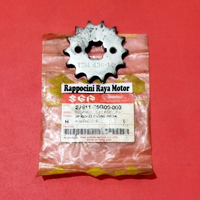 ___] GIR GEAR DEPAN ORI SGP SATRIA FU KARBU 428 - 14T MADE IN THAILAND