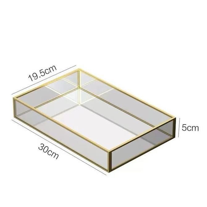 Littleapple_O Aigea Luxury Tray Gold / Nampan Pajangan Mewah Gold / Nampan Mewah Ruang Tamu Gold / N