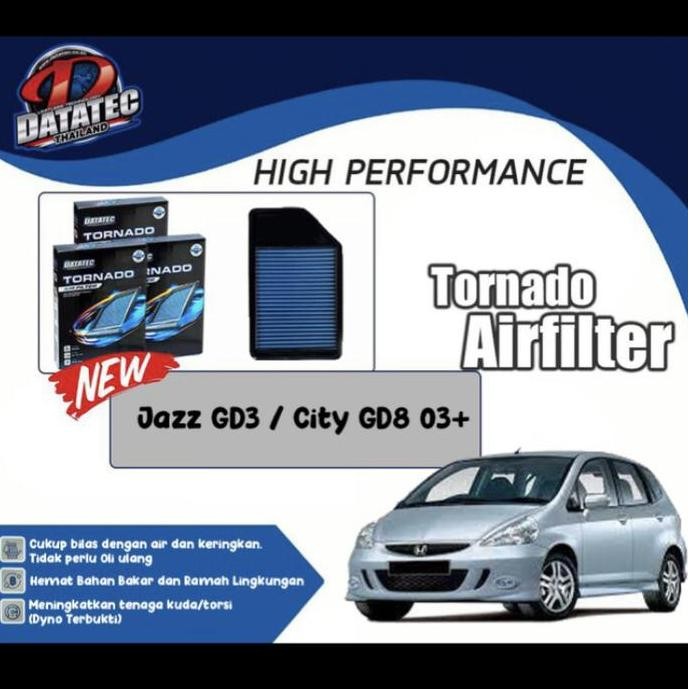 Air Filter Udara Honda Jazz Gd3 City Gd8 Replacement Datatec Tornado