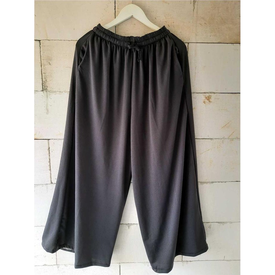 Big SIZE 6XL 100kg Celana Kulot Wanita JUMBO POLOS-Bahan crepe tebal