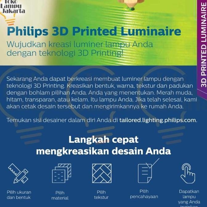 Lampu Gantung Philips 3D Printing Dekoratif