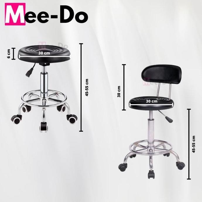 Terbaru Kursi Salon Hidrolik Roda Bulat - Barstool Kursi Lab Hitam Tinggi