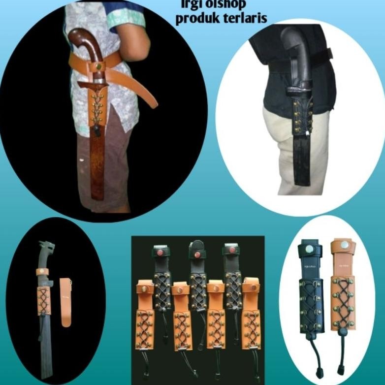 Gantungan Golok Semi Kulit + Sabuk Pinggang Nugi