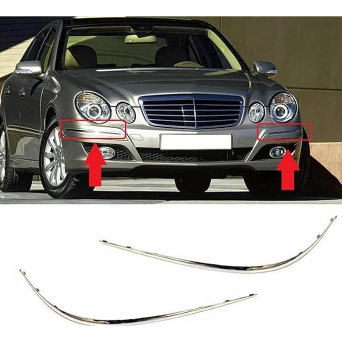 Lis Chrome Bemper Depan Mecedes Benz W211 2007 2009 Facelift murah