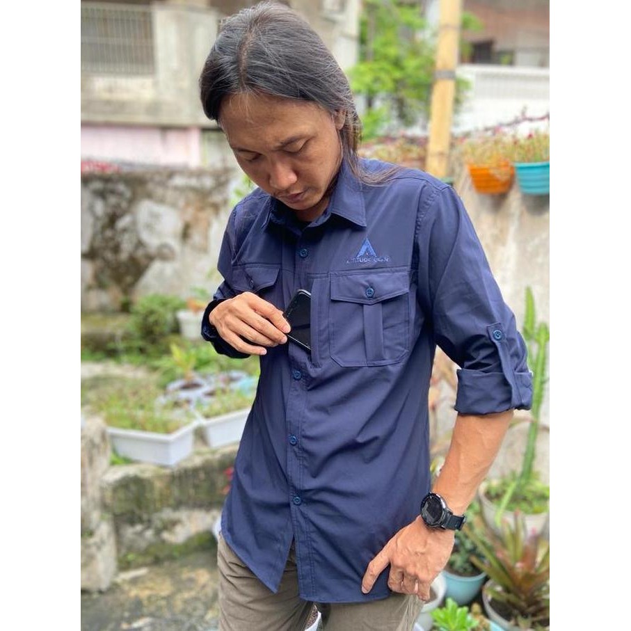 Sale Kemeja Pria Altitude Gear Bahan Baby Ristop Water Replent Quikdry