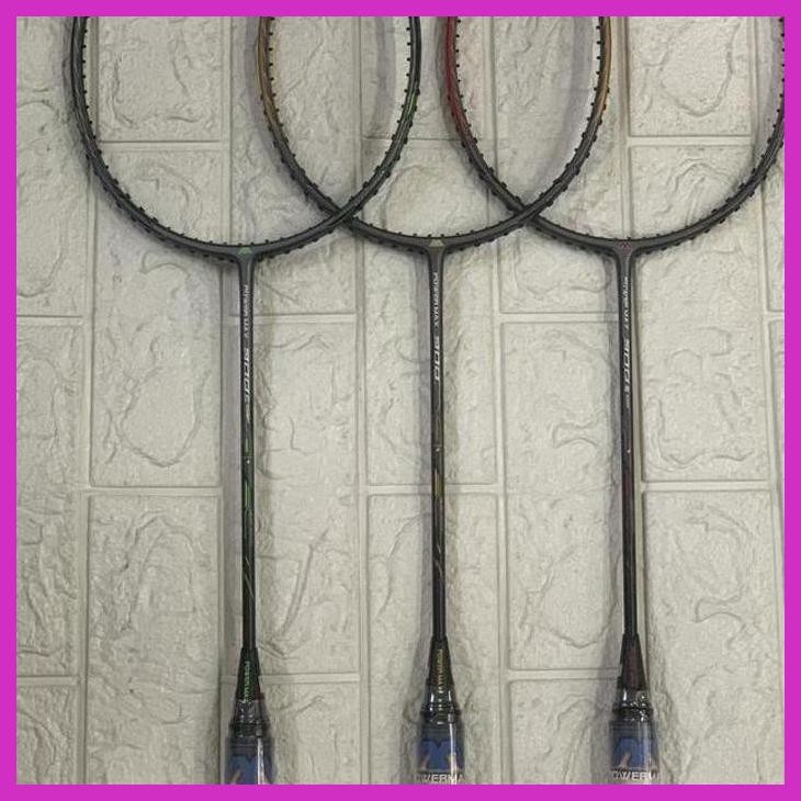 (OLAHRAGA) RAKET BADMINTON NEW POWER MAX POWERMAX 900 BOOTS KUAT 32LBS ORIGINAL PRIVASI AMAN