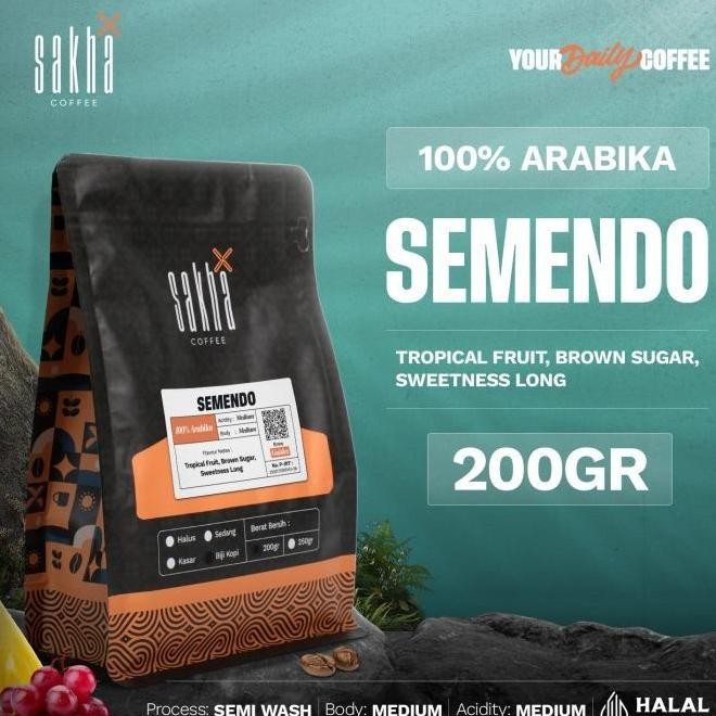 

PROMO KOPI ARABIKA SEMENDO ARABICA COFFEE BEANS 200GR ROAST BEAN BIJI BUBUK
