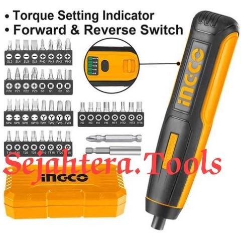 TERBARU - CSDLI0403 INGCO SCREWDRIVER CORDLESS OBENG LISTRIK MINI KECIL BATERAI