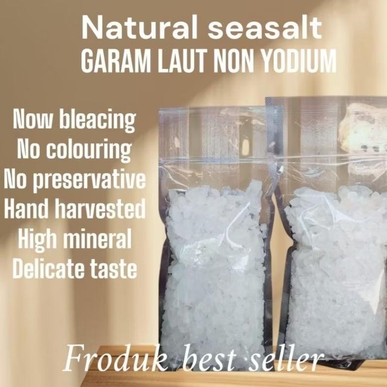 

(Terbaru) Natural Pure Sea Salt 1000 gram / Garam Laut Murni 1000gram / Natrium Cloride -1kg (Terlaris)