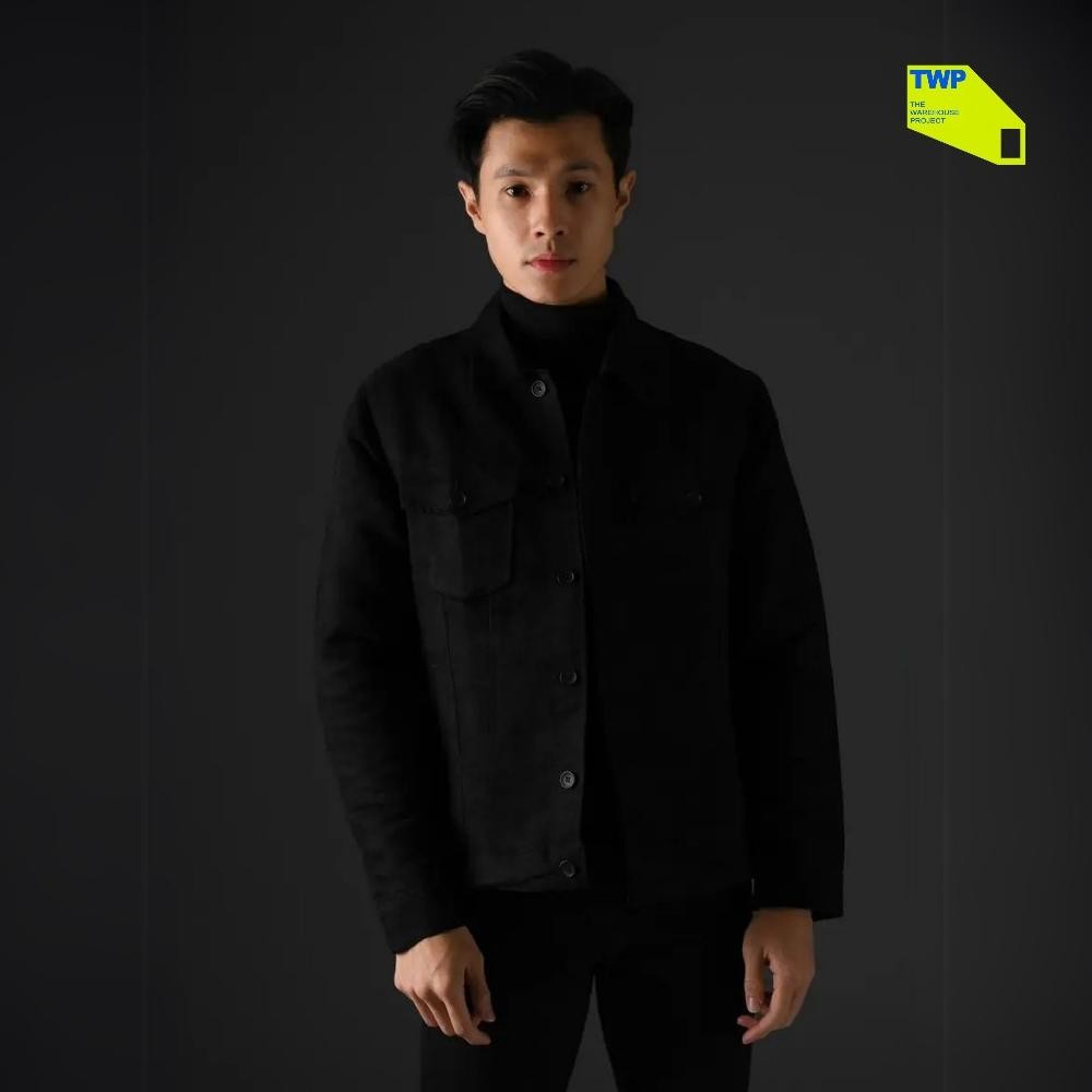 Murah Twp Suede Trucker Jacket Outer Pria Heymale