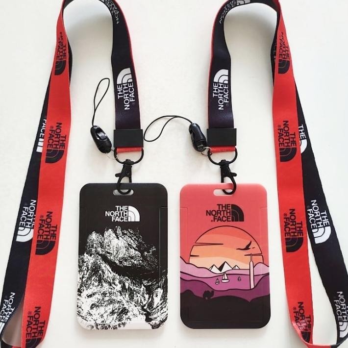 

Id Card Holder Name Tag Lanyard Kalung Wadah Kartu Identitas Tapping The North Face Tnf 2