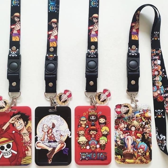 

Id Card Holder Name Tag Lanyard Kalung Wadah Kartu Identitas Anime One Piece 2 Luffy Gear 5 Straw Hat