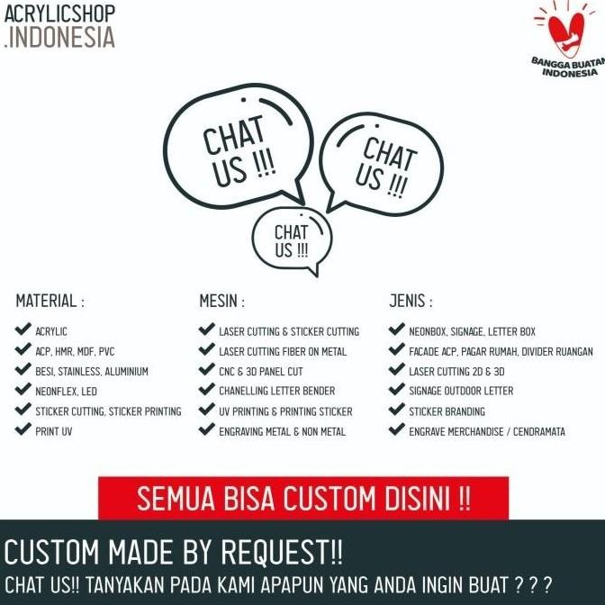 

[Expert] Acrylic Custom / Akrilik Laser Cutting, Potongan CNC, , Neon Box