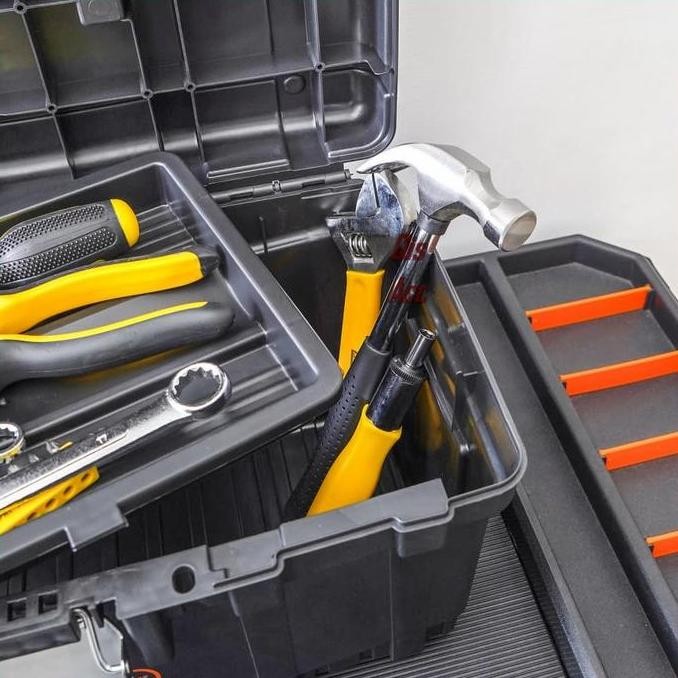 Tactix Tool Box 40 Cm - Hitam