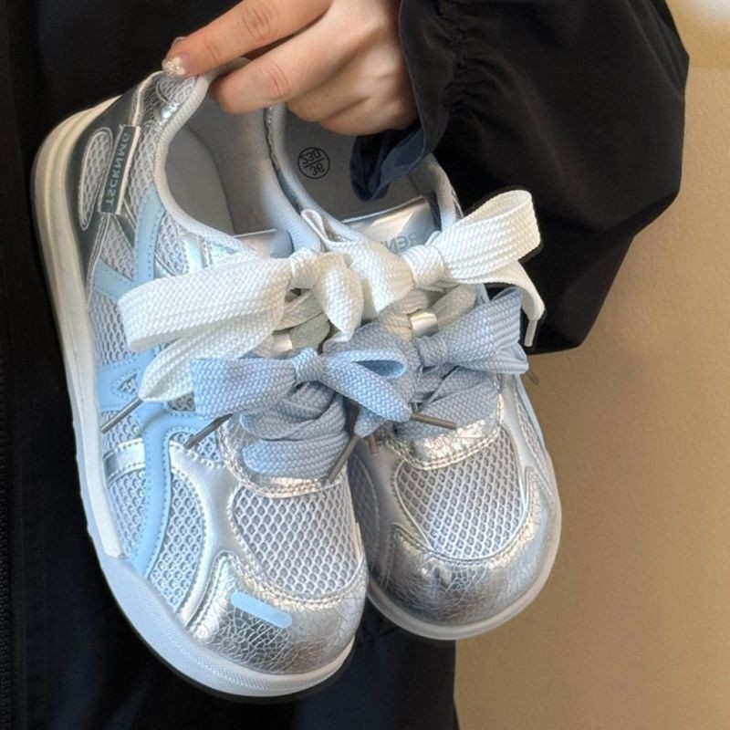 Ugly Cute White Sneakers for Women, Mesh Breathable Soft Sole Sports Shoes