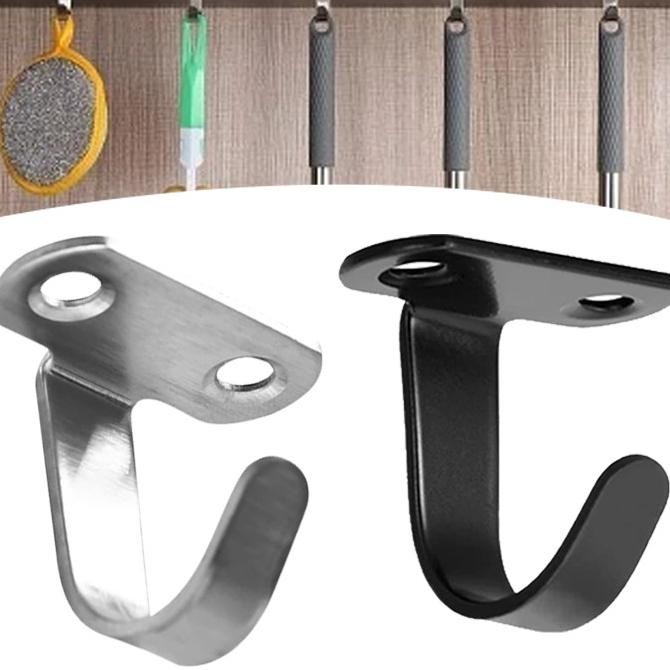 5Pcs Kapstok Single L Hook Gantungan Dinding Tembok Dengan Sekrup