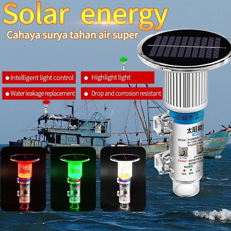 ''Terlaris" Lampu Torpedo Bertenaga Surya Lampu Jaring Lampu Kapal Nelayan Lampu Penanda Laut Lampu 