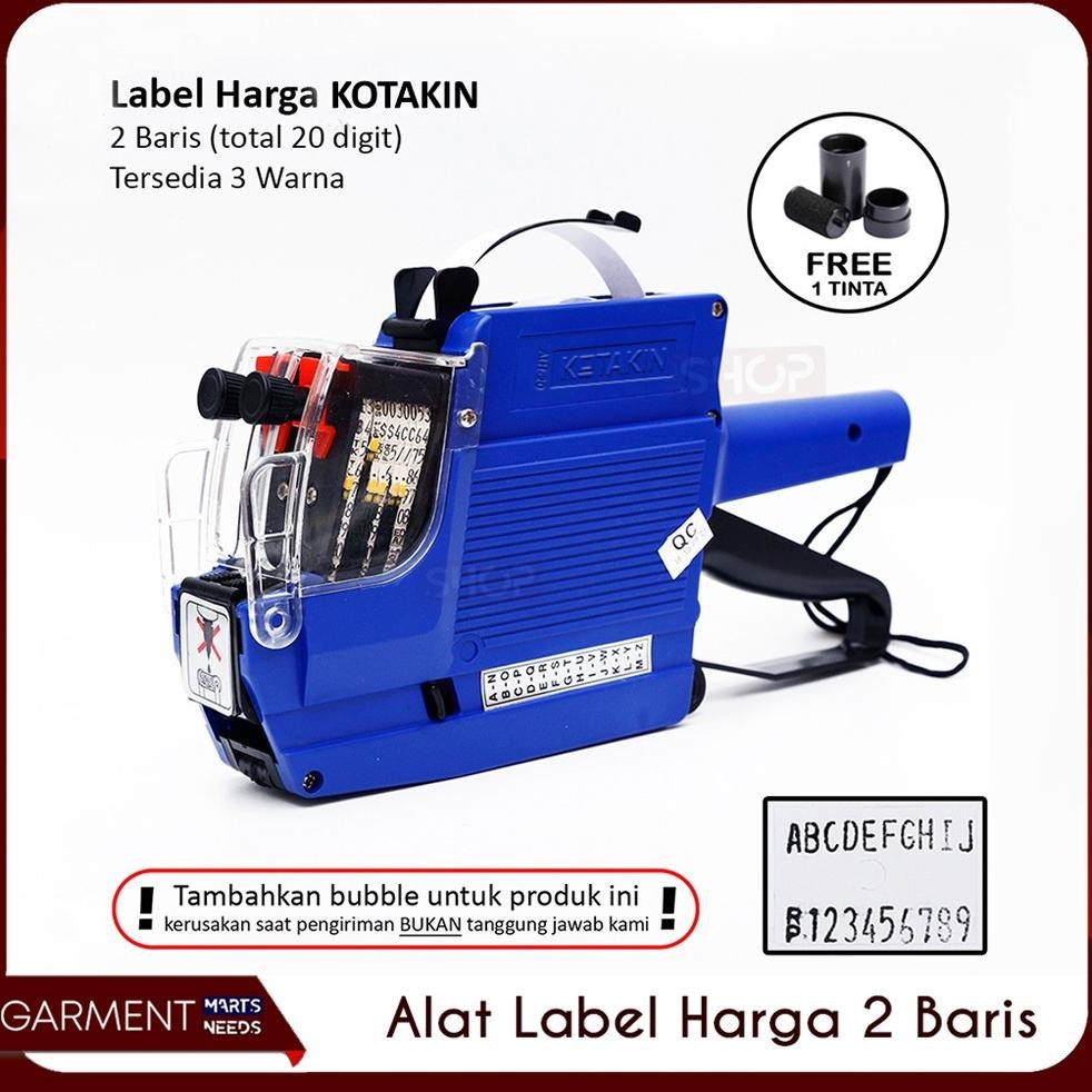

Alat Label Harga 2 Baris 10 Digit Cetak Stiker Expired Huruf Angka MX 6600 Labeller Tool