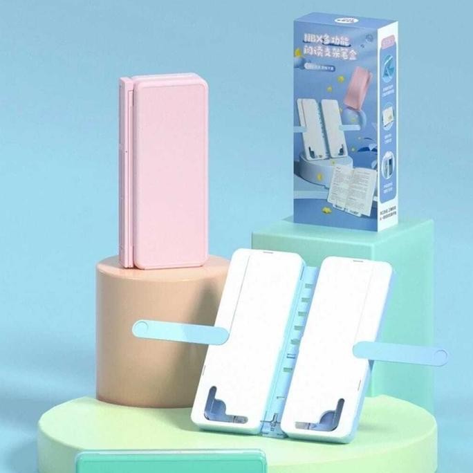 

Baru Kotak Pensil Lipat Multifungsi Dengan Papan Tulis & Tatakan Buku Model Tk Sd