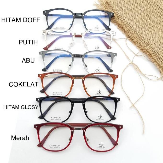 Frame Kacamata 6011 Besi pria wanita size 50-20-140