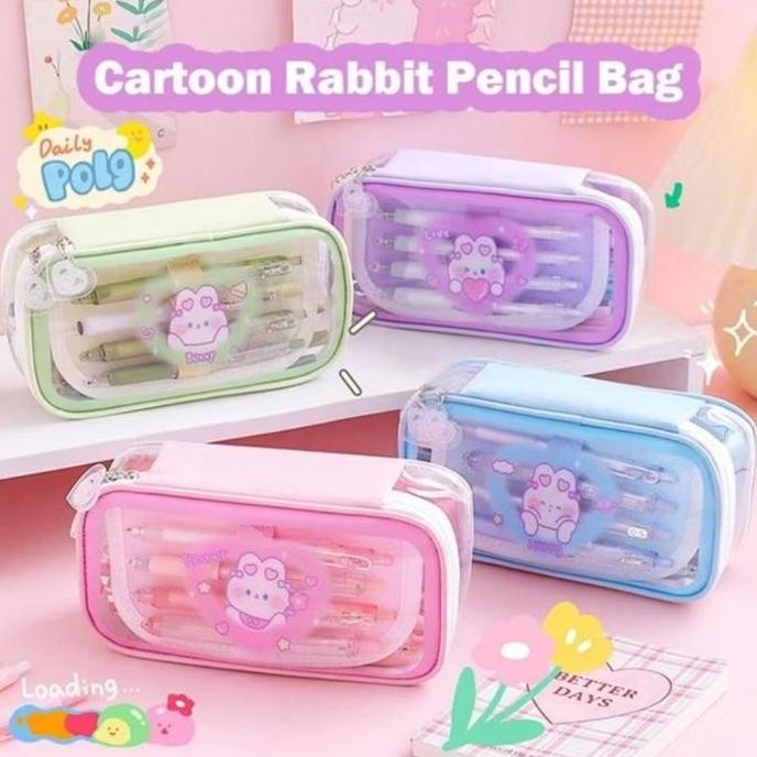 

Baru Kotak Pensil Lucu Kawaii Rt-143 - Pencil Case Pvc Karakter Imut Estetik