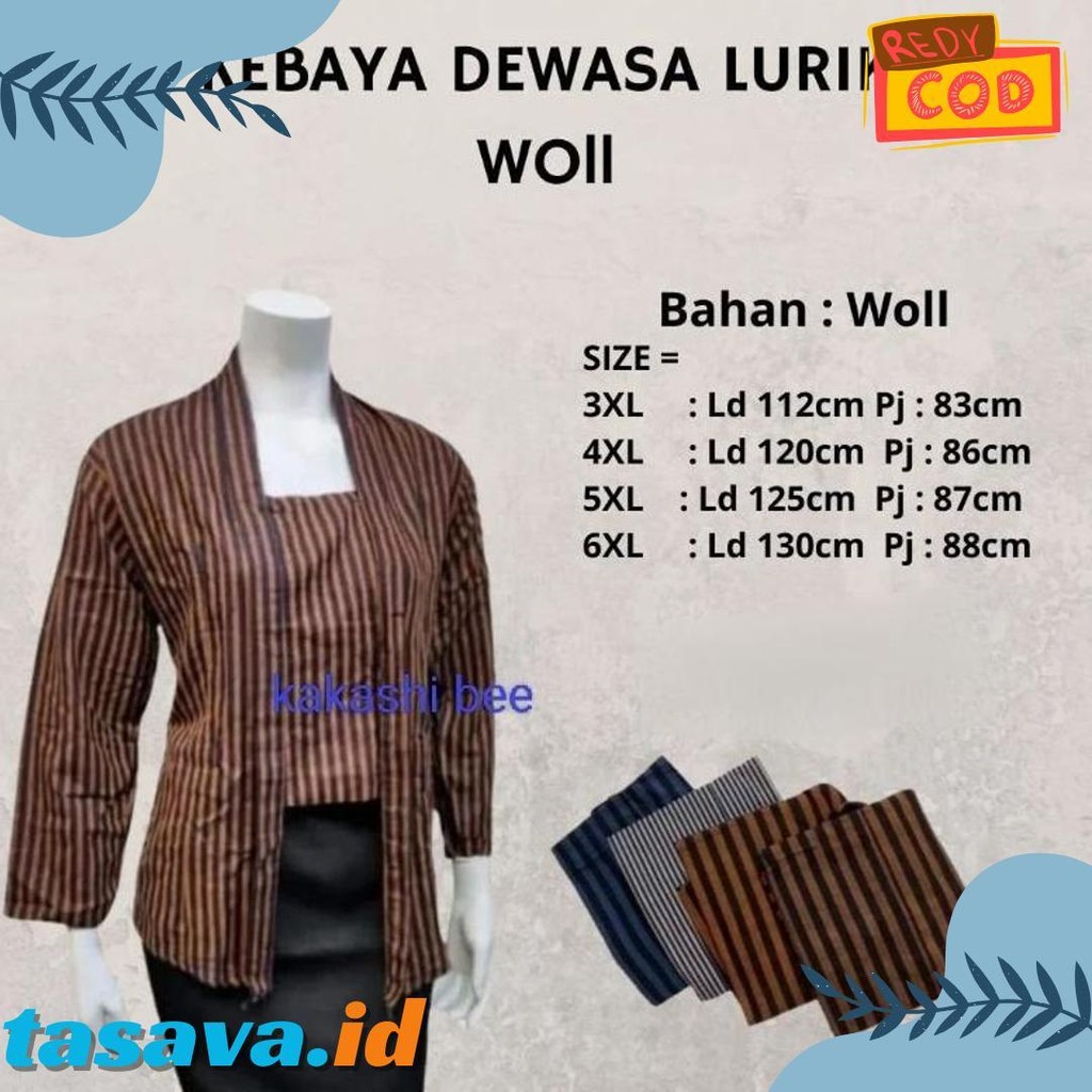 Kebaya Lurik Wol Baju Adat Jawa Jumbo /Dewasa /Kutu Baru Kebaya Kartini By Kk #Kebaya Jadi #Kebaya M