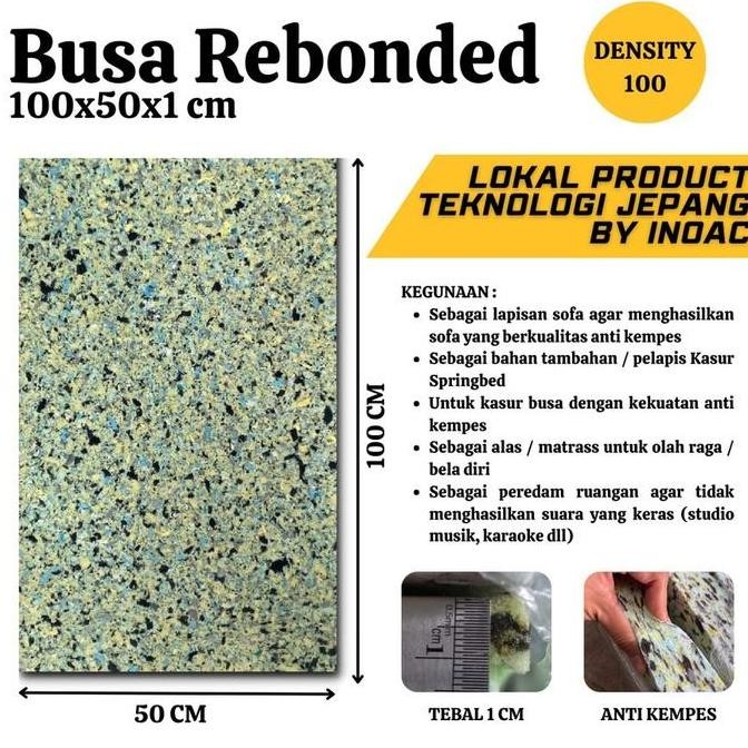Busa Rebounded Rebonit Density 100 - Busa Rebonit Padat 100x50x1 CM