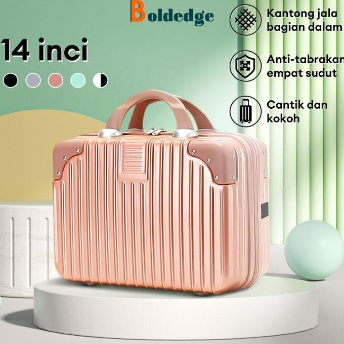 BoldEdge koper mini 14 Inch koper kecil travel beauty case Makeup Travel Ringan Hitam MS
