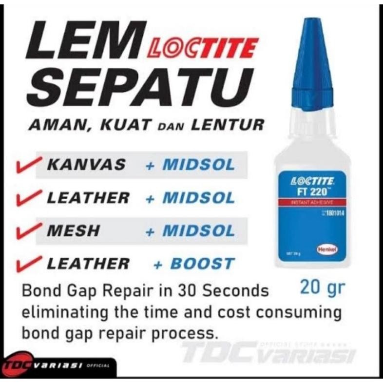 

{COD} LEM LOCTITE FT220 - Lem Sepatu Super Kuat instan 20gr